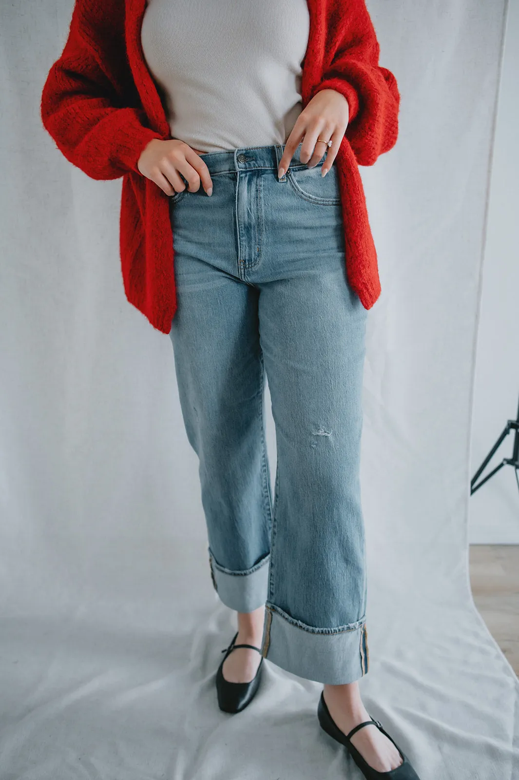 The Marlowe Cardigan - Taylor's Red - PLUS