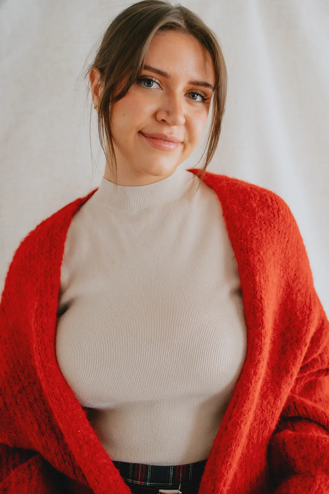 The Marlowe Cardigan - Taylor's Red - PLUS