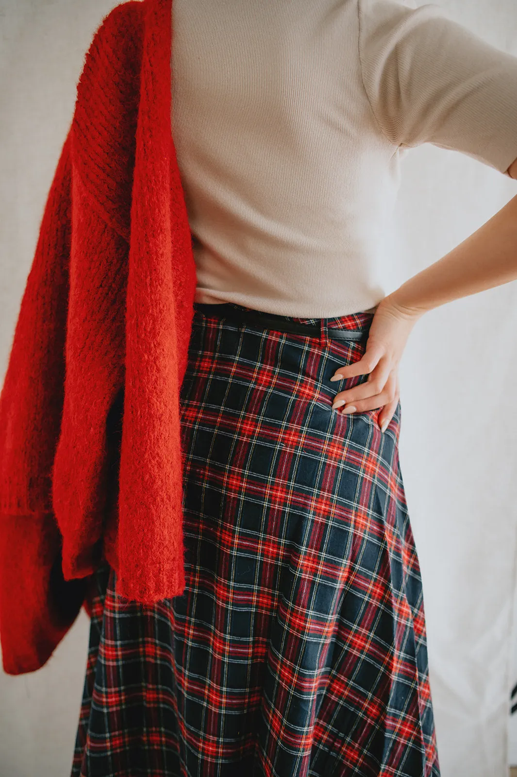 The Marlowe Cardigan - Taylor's Red - PLUS