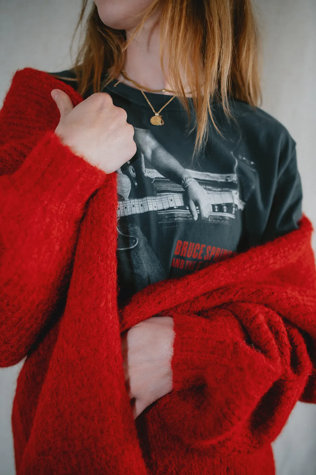 The Marlowe Cardigan - Taylor's Red - PLUS