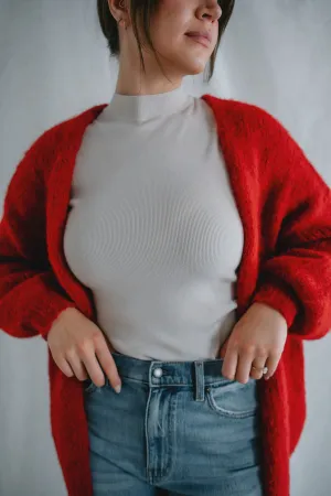 The Marlowe Cardigan - Taylor's Red - PLUS