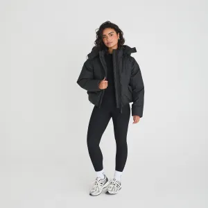 THE SHORT PUFFER COAT - BLACK