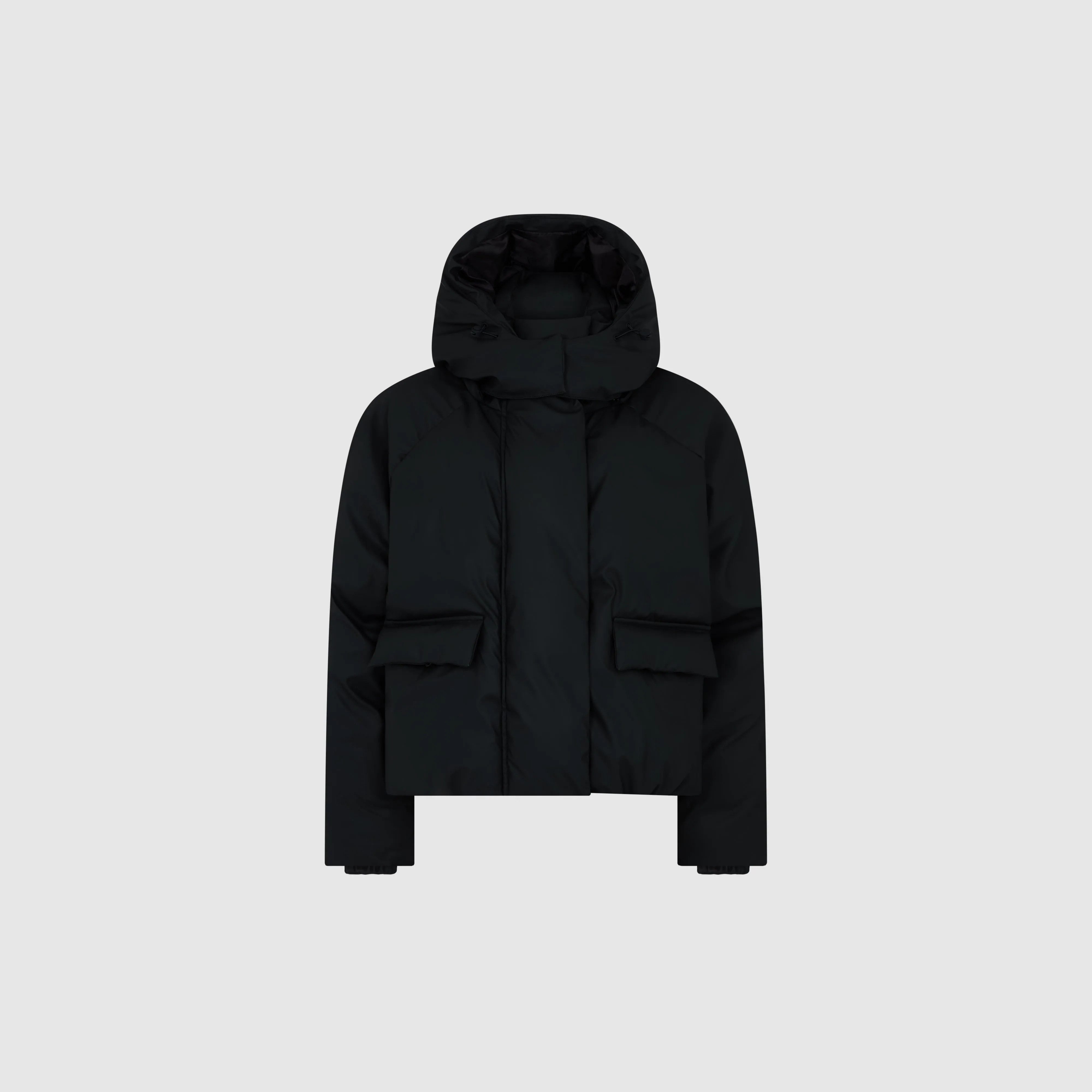 THE SHORT PUFFER COAT - BLACK