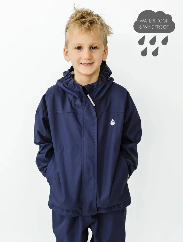 Therm 10K Packaway Rainshell - Navy