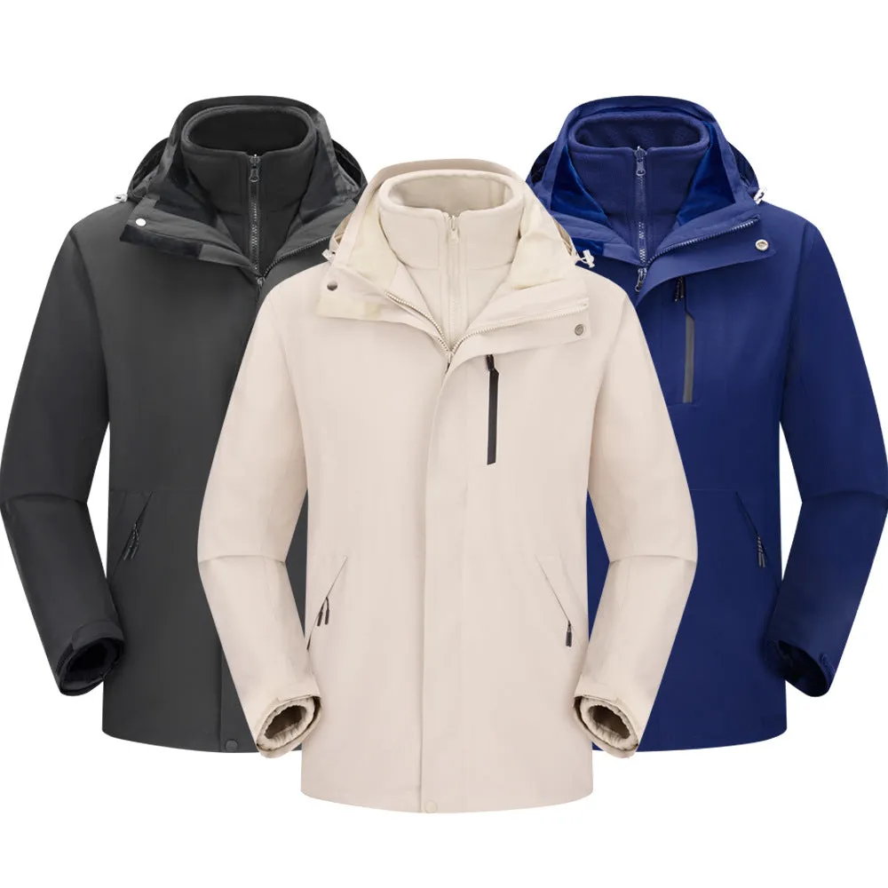 Three-in-One Detachable Waterproof Mountaineering Jackets