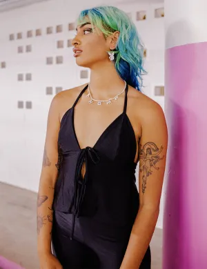 TIANA TOP - JET BLACK