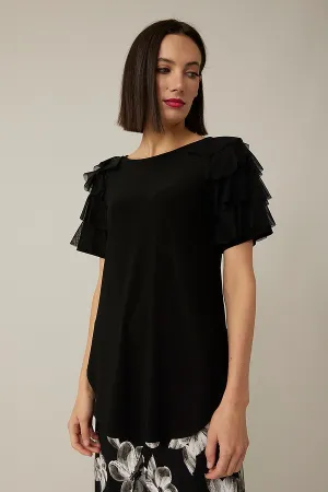 Tiered Ruffle Sleeve Top Style 221048