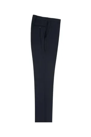 Tiglio Luxe Navy Flat Front, Pure Wool Modern Fit Dress Pants 2560 TIG1002