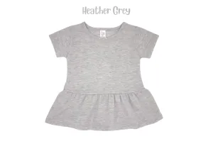 Toddler 95% polyester peplum shirt