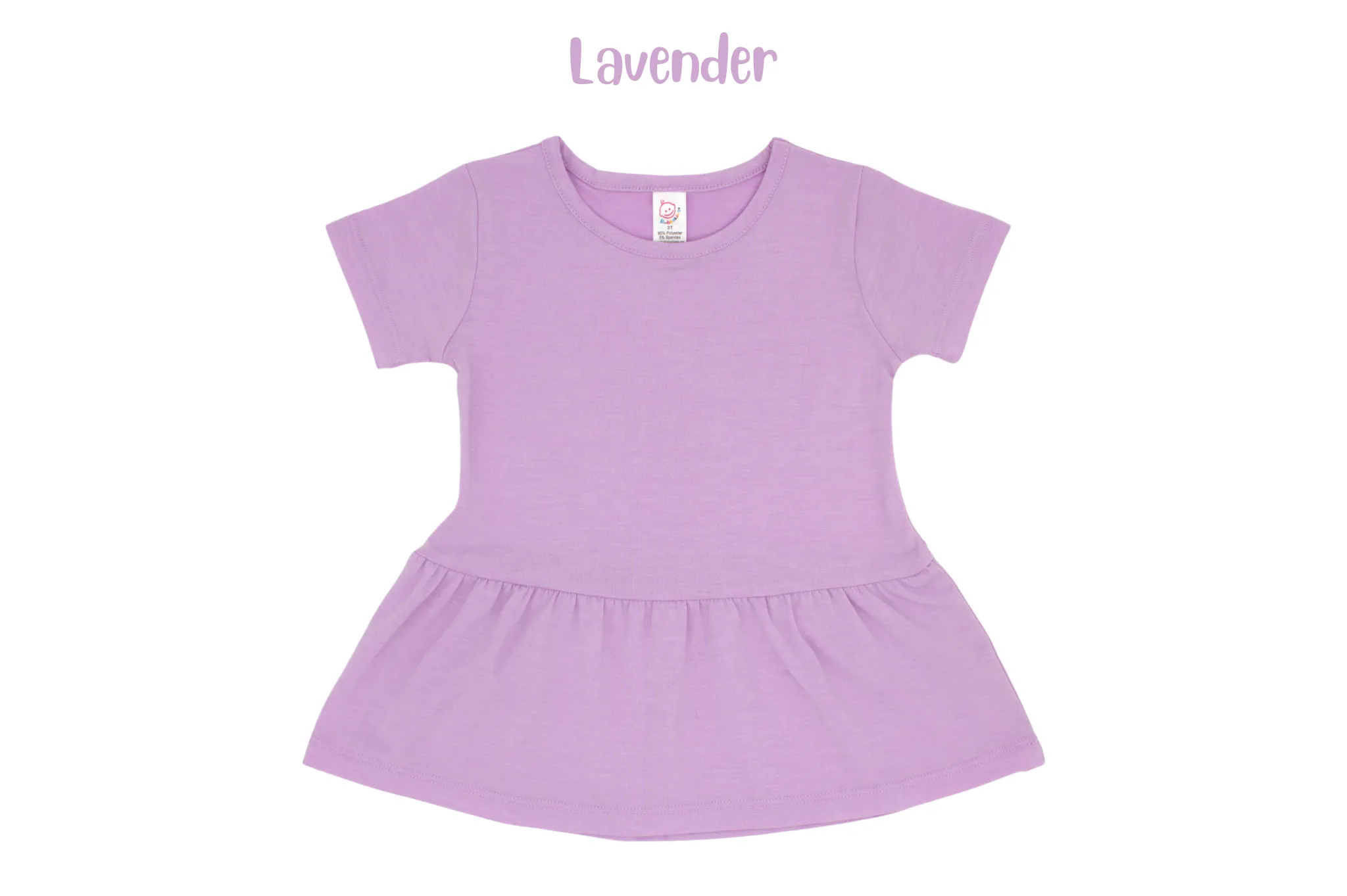 Toddler 95% polyester peplum shirt