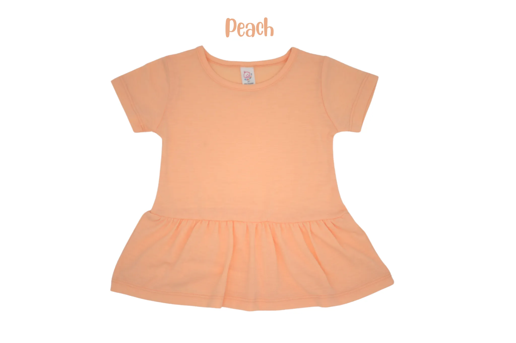 Toddler 95% polyester peplum shirt