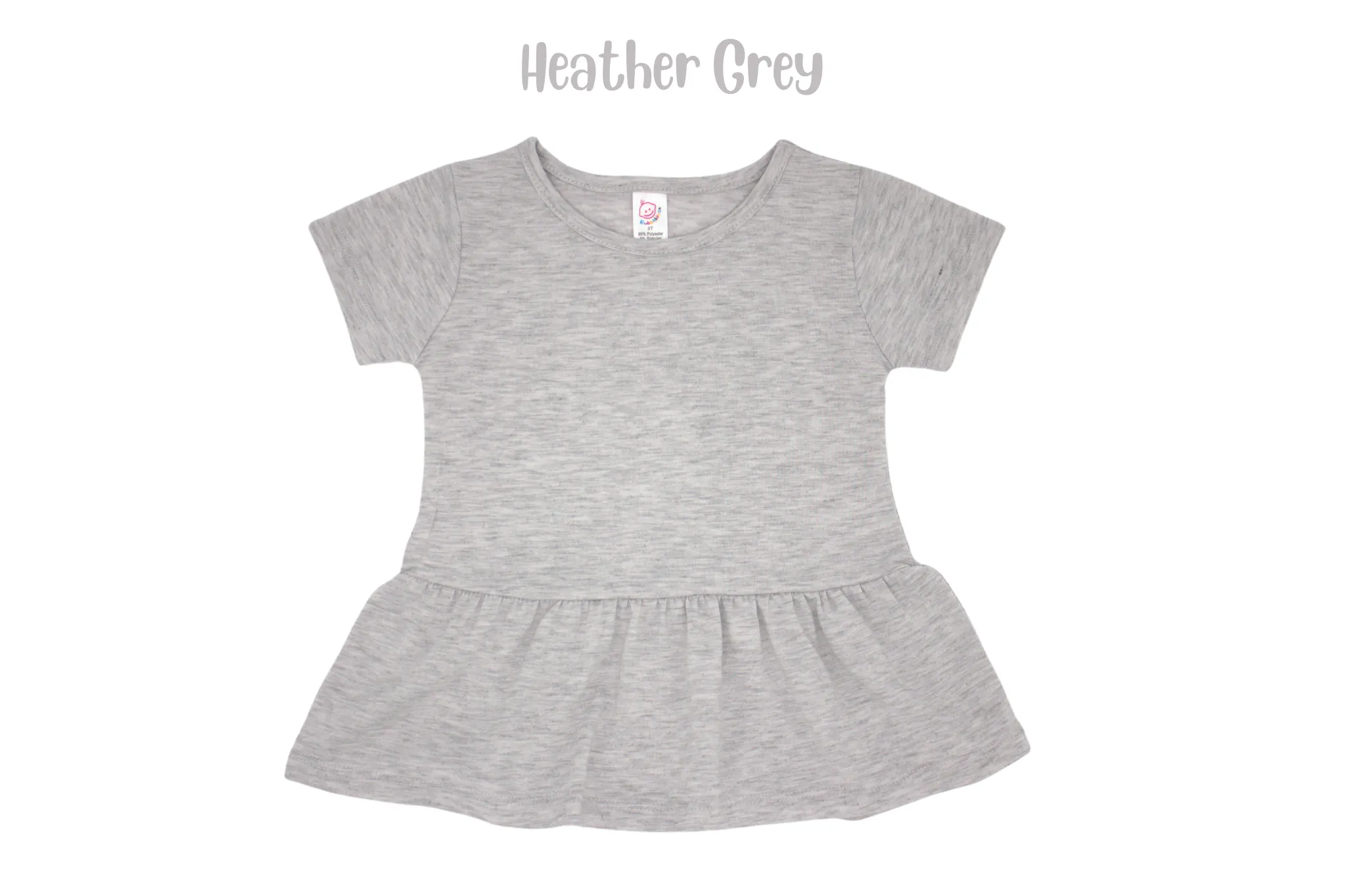 Toddler 95% polyester peplum shirt