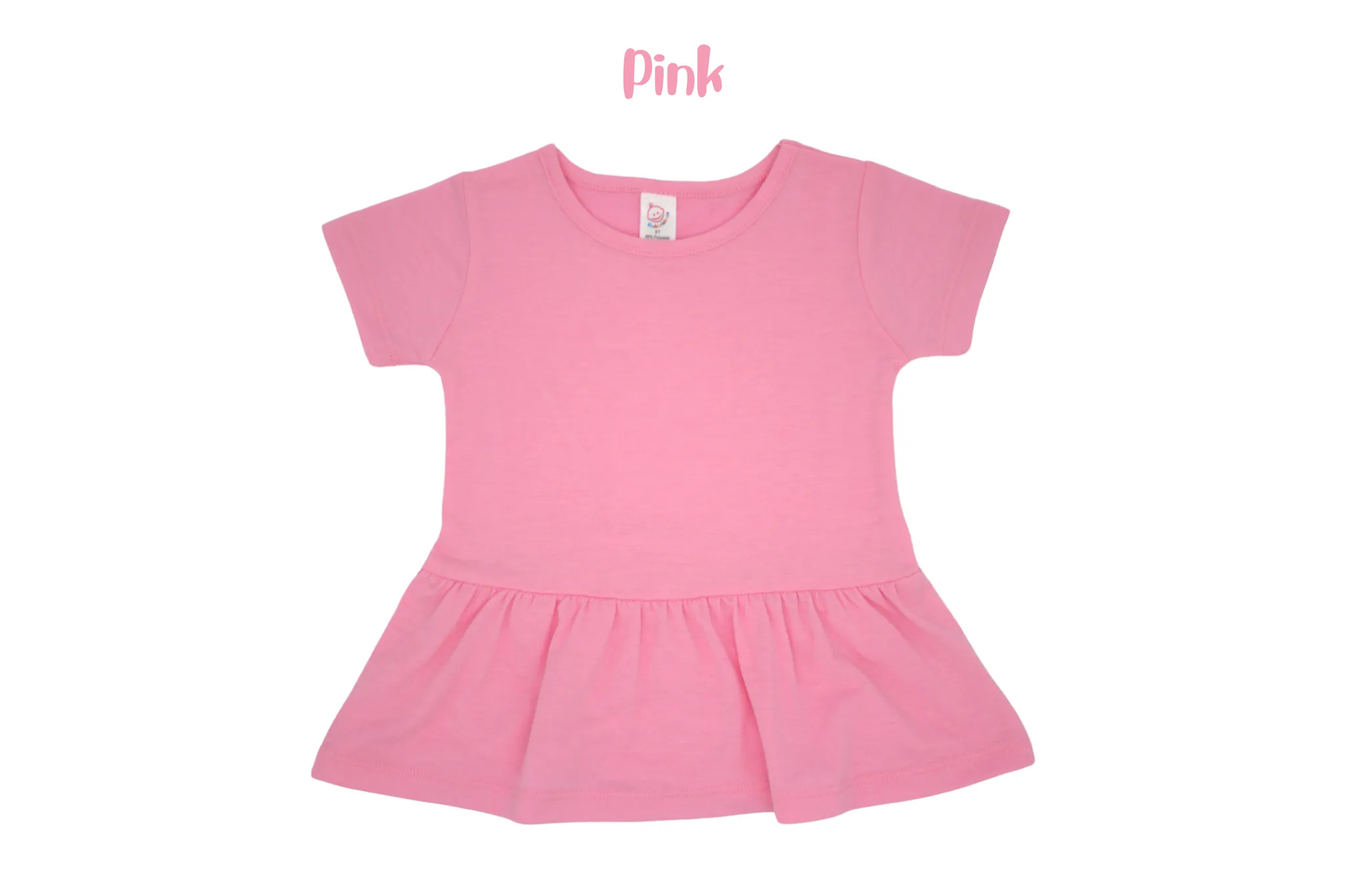 Toddler 95% polyester peplum shirt