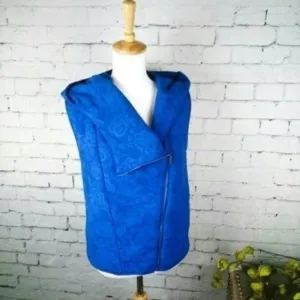 Tommy Bahama Call Cove Floral Puffer Asymmetrical Blue Size Small