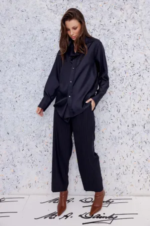 Tower Wool Pant - Navy Stripe