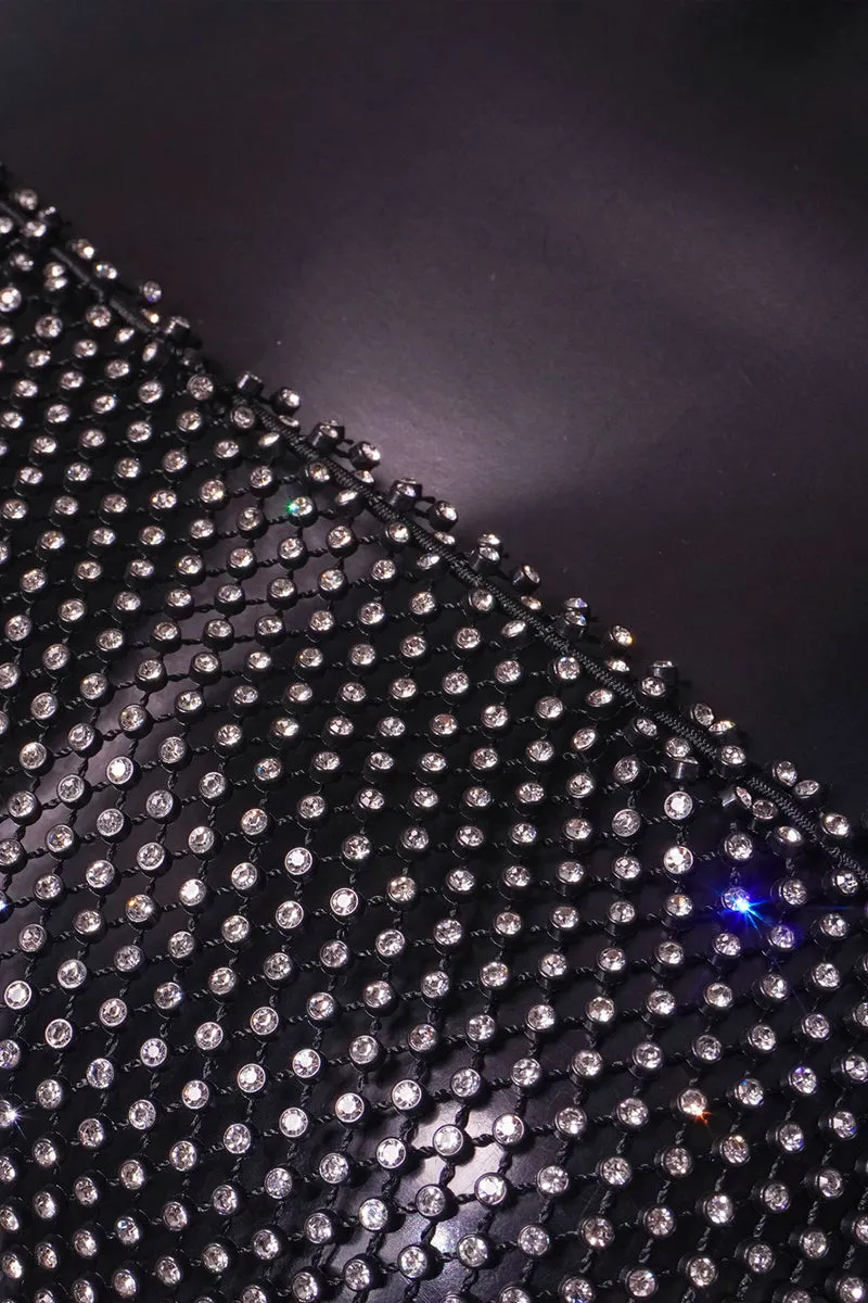 TQ3557 Rhinestones Halter Tube Top