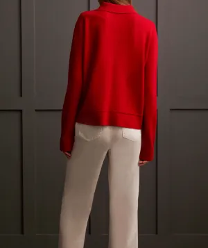 Tribal Scarlet Cardigan with Collar