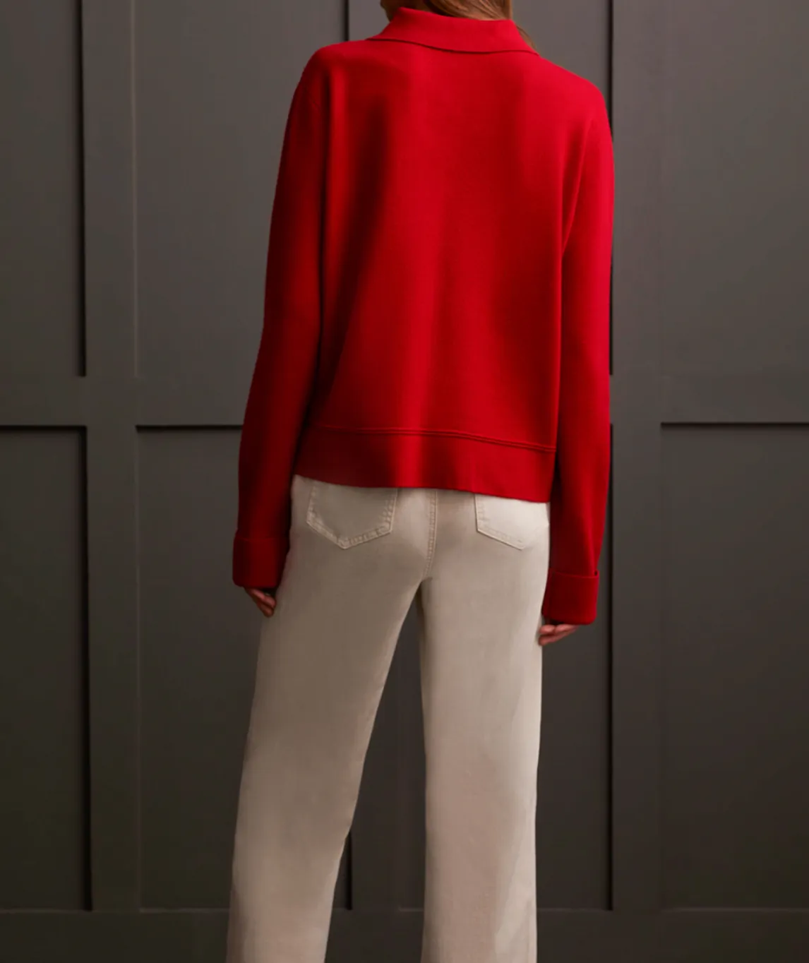Tribal Scarlet Cardigan with Collar