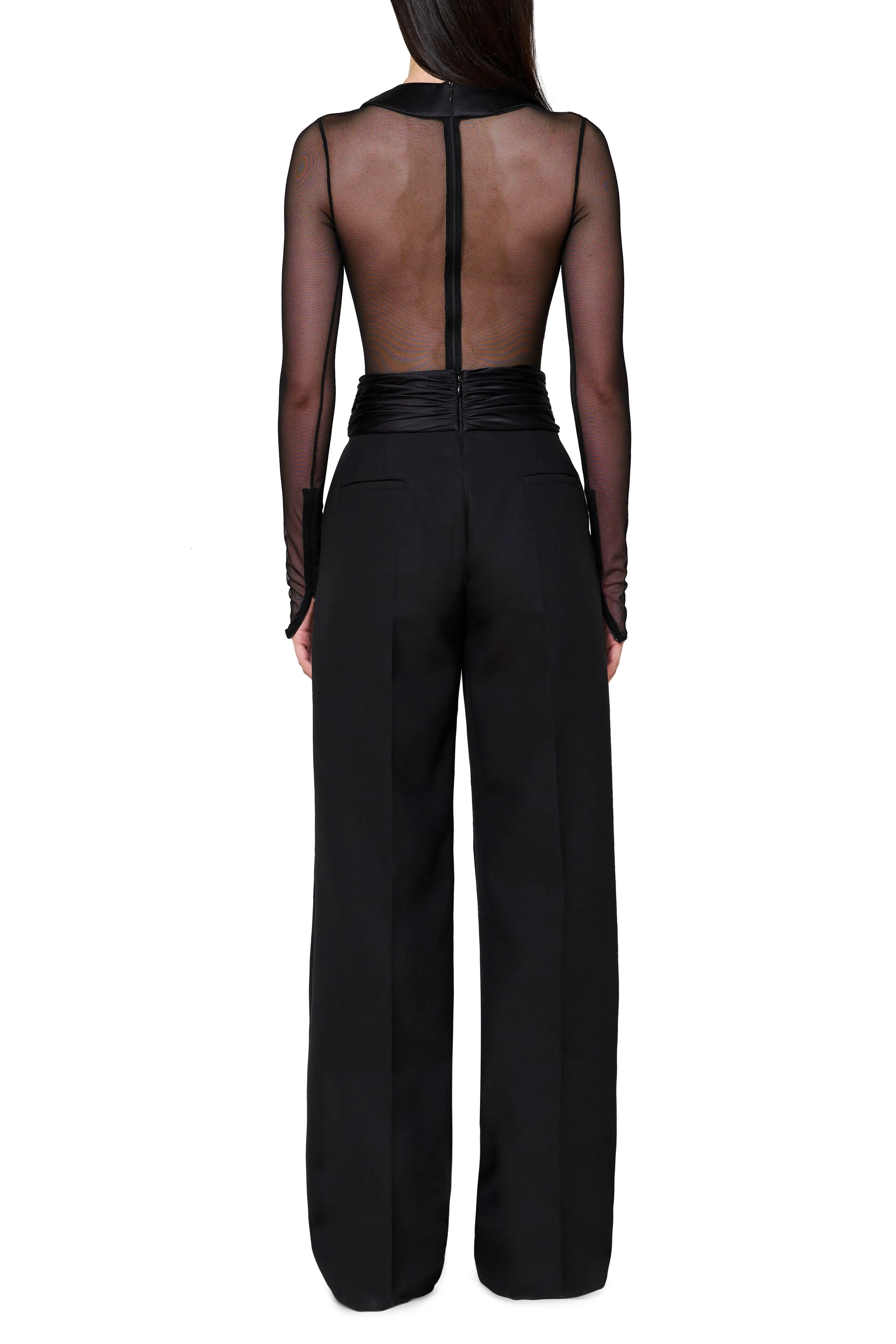 Trouser with Satin Cummerbund