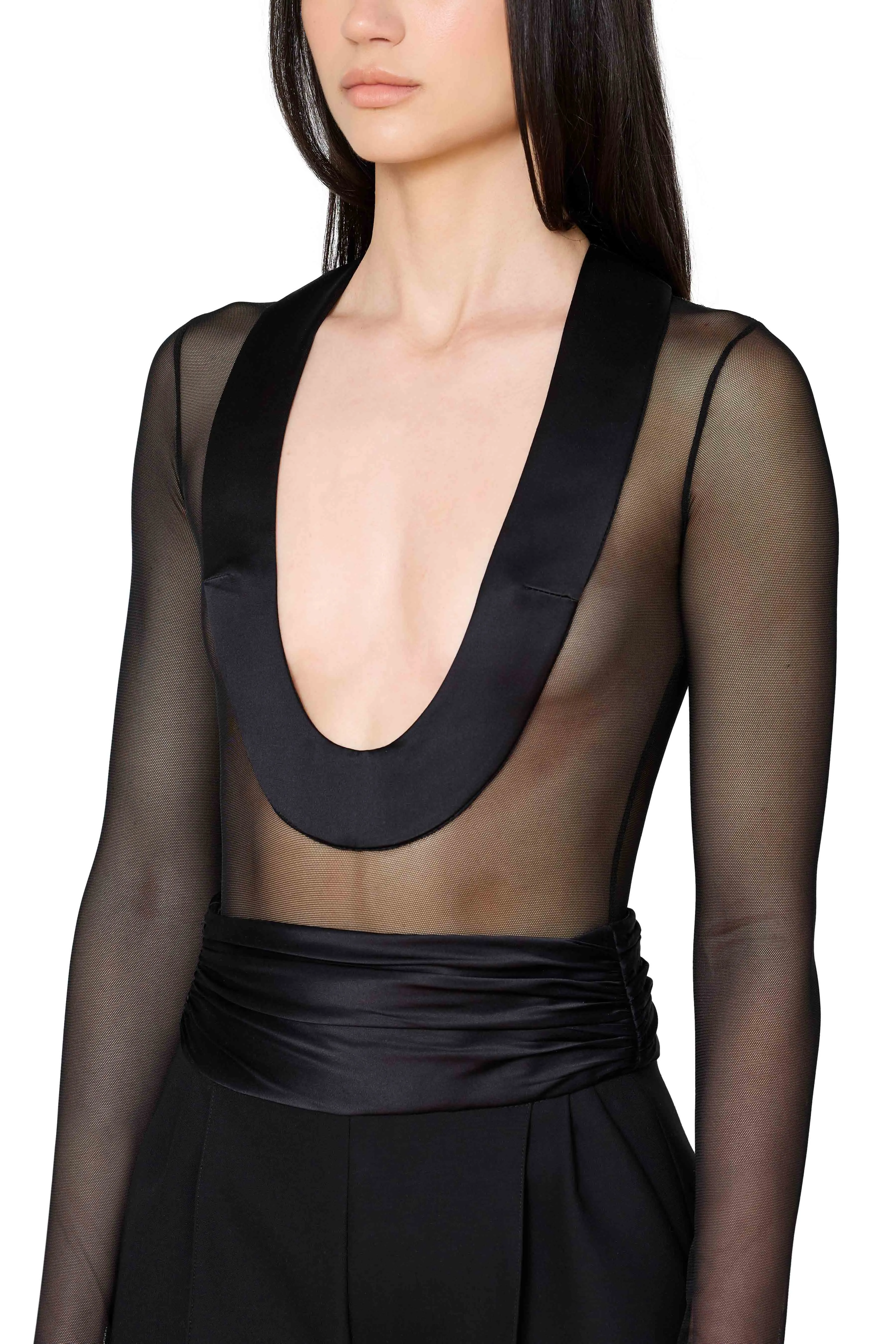 Trouser with Satin Cummerbund