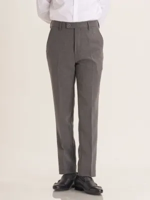Trousers With Belt Loop - Ash Grey Plain (Slim Straight)