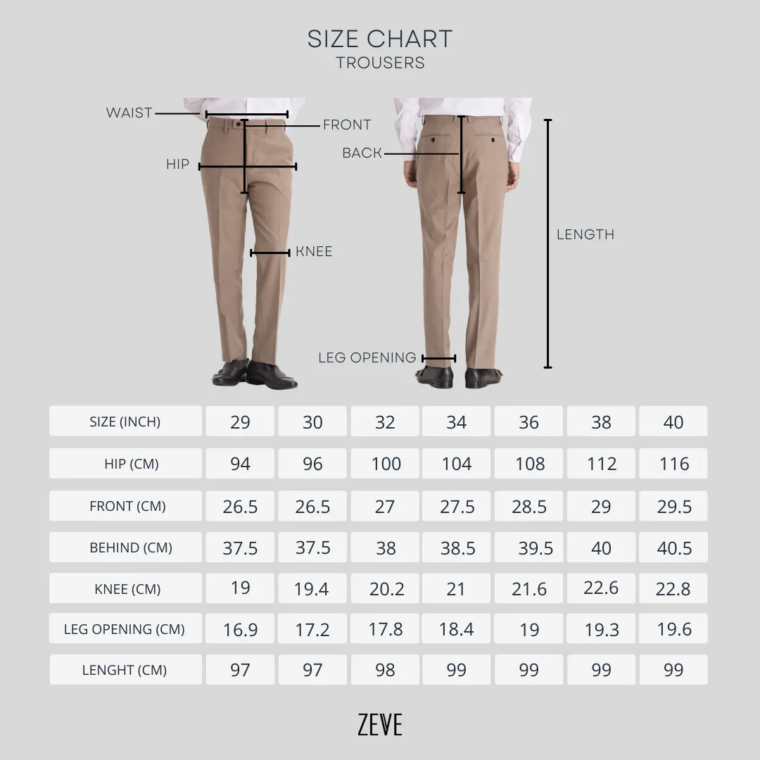 Trousers With Belt Loop - Ash Grey Plain (Slim Straight)