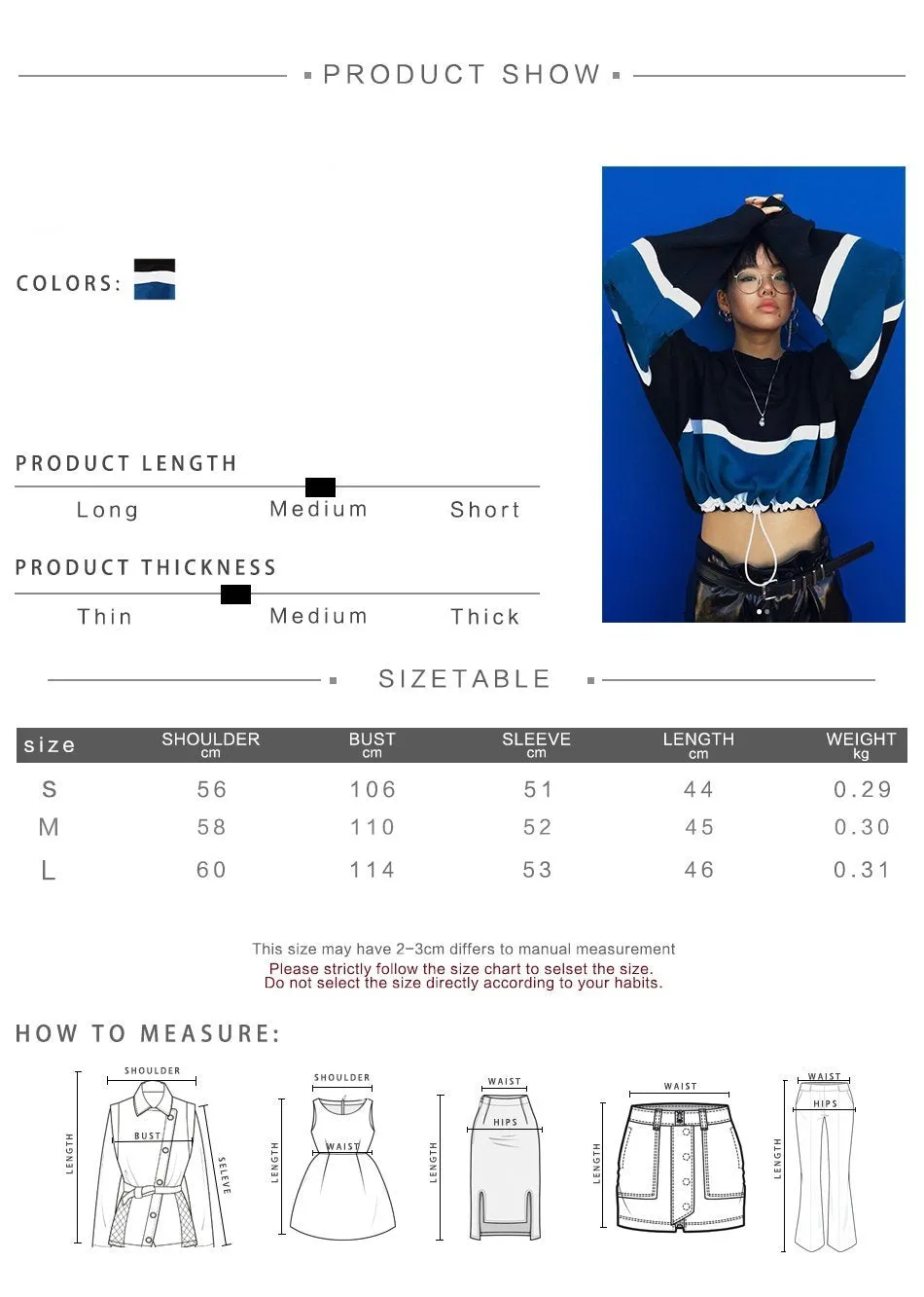 True Stripe Drawstring Crop Sweatshirt