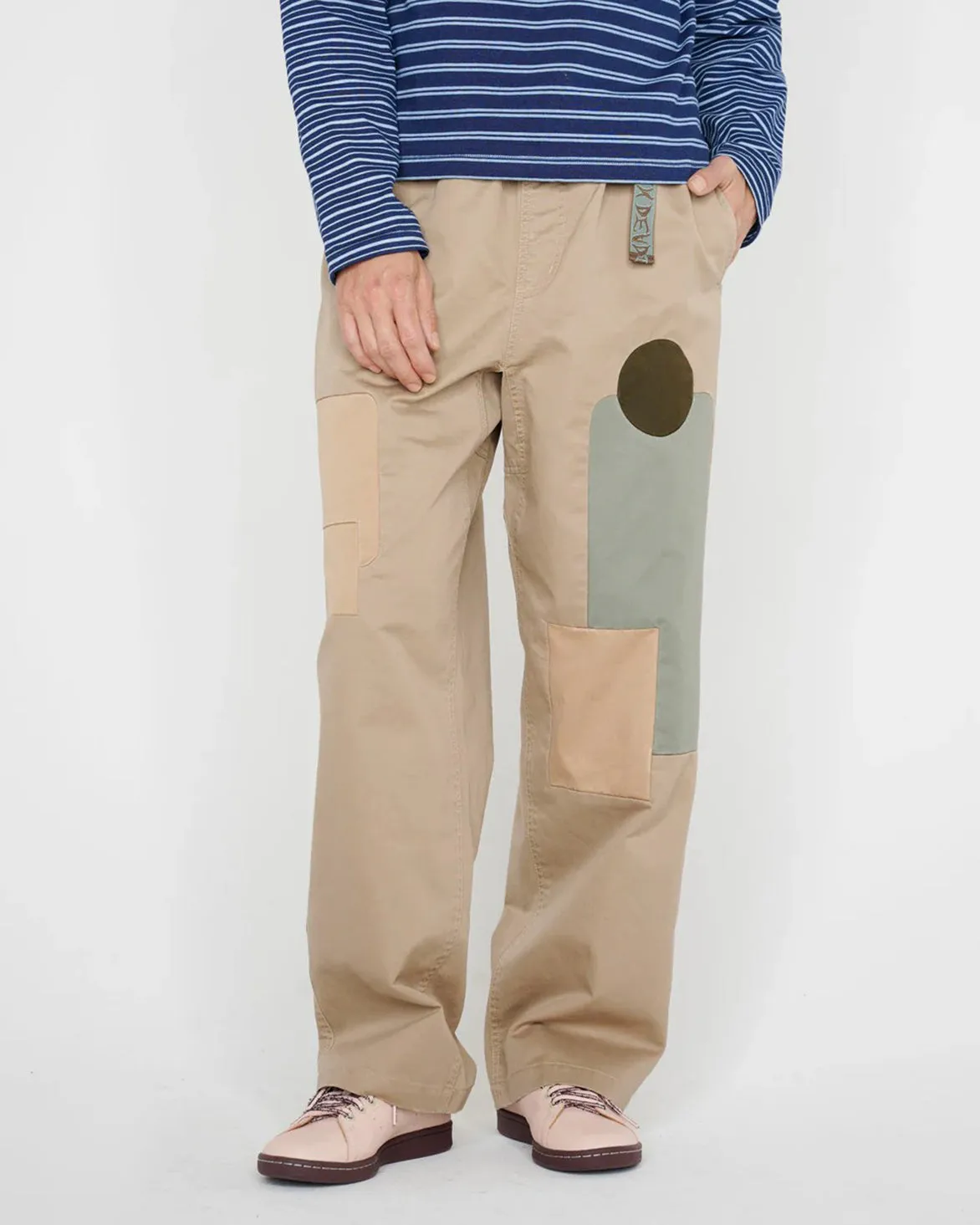 TWILL PATCHWORK CLIMBER PANT - TAN