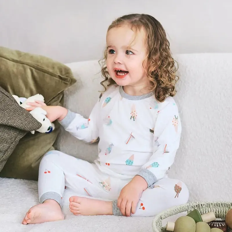 Two-Piece Long Sleeve PJ Set(2 Pack) - Ice Cream Summer