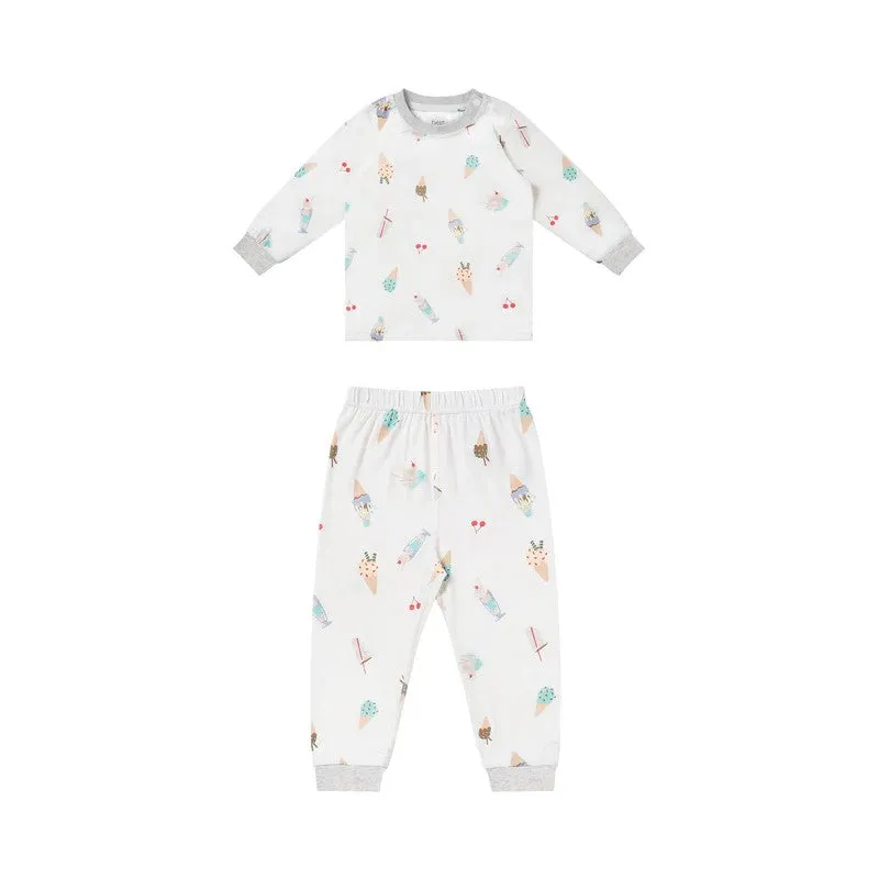 Two-Piece Long Sleeve PJ Set(2 Pack) - Ice Cream Summer