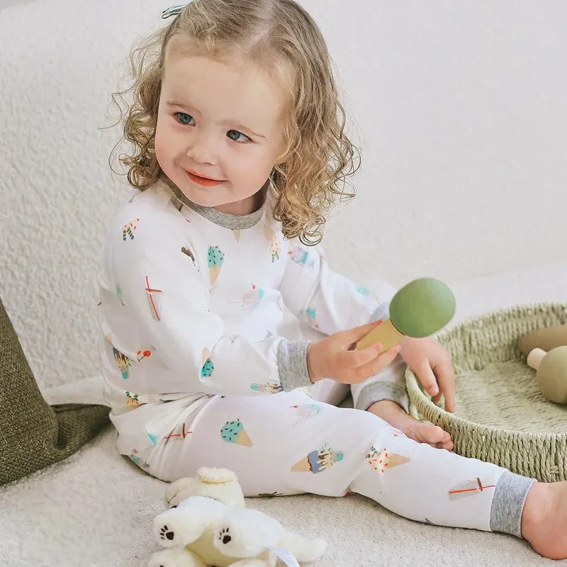 Two-Piece Long Sleeve PJ Set(2 Pack) - Ice Cream Summer