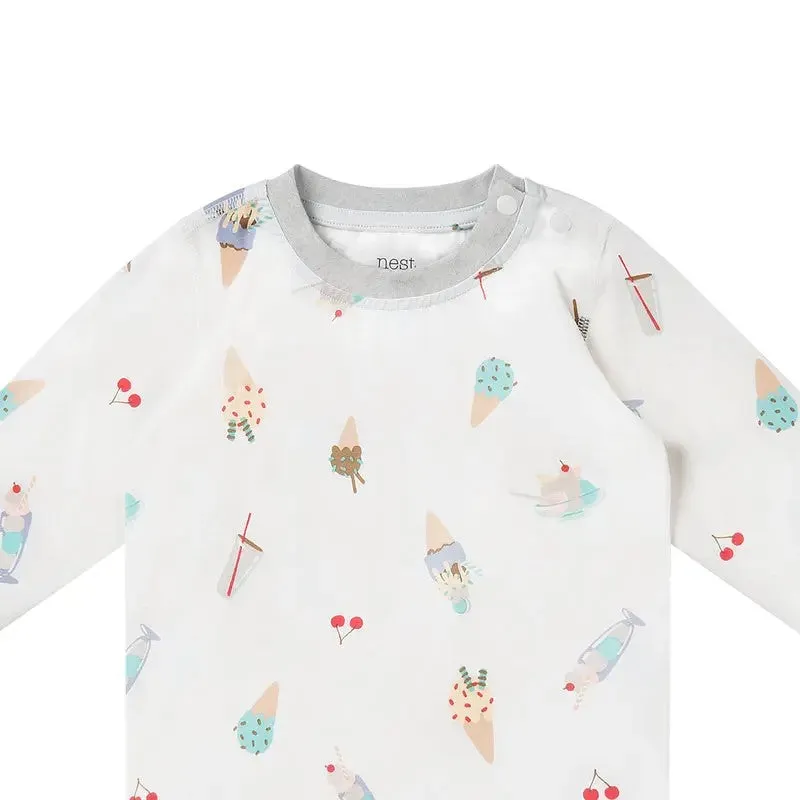 Two-Piece Long Sleeve PJ Set(2 Pack) - Ice Cream Summer