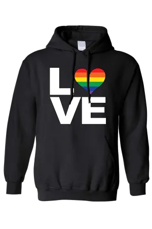 Unisex Pullover Hoodie LGBT "Rainbow Flag Gay love Pride!"