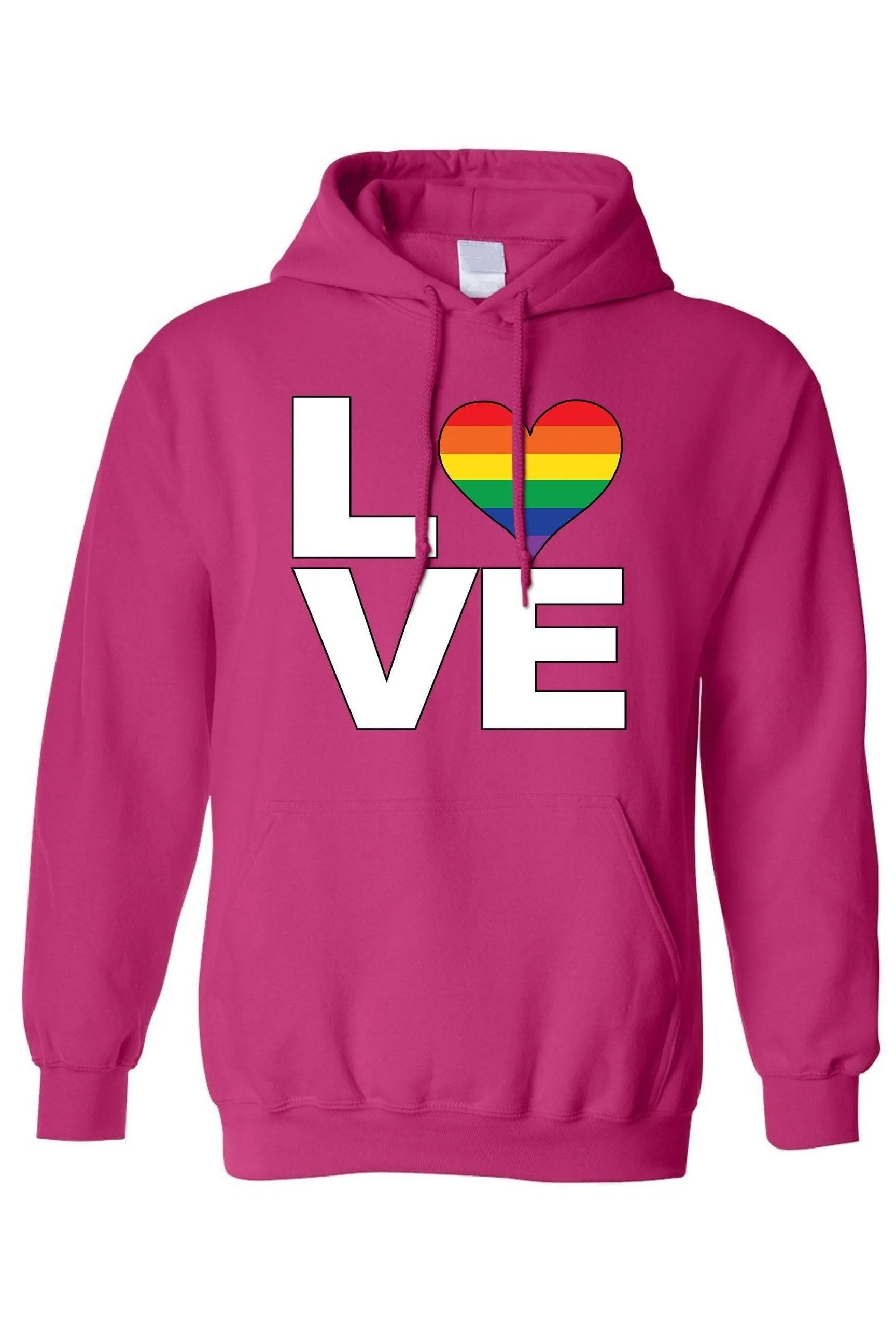 Unisex Pullover Hoodie LGBT "Rainbow Flag Gay love Pride!"