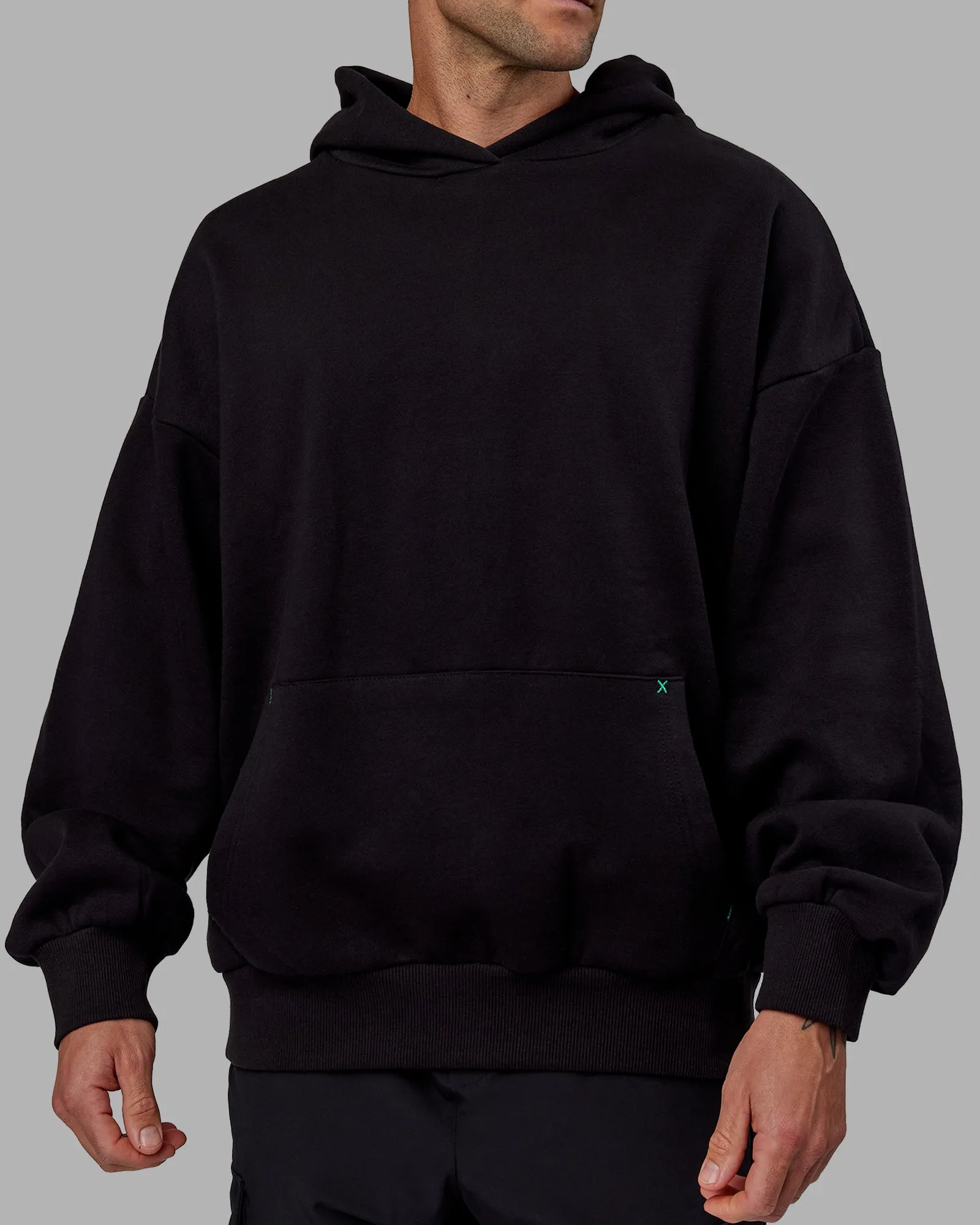 Unisex We Rise Hoodie Oversize - Black-Impact Green