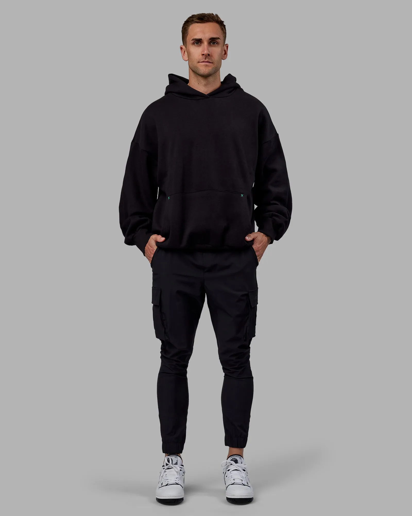 Unisex We Rise Hoodie Oversize - Black-Impact Green