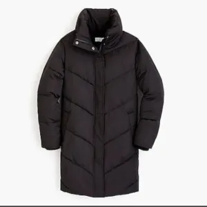 Universal Standard for J. Crew Chevron Black Puffer Coat Size Medium