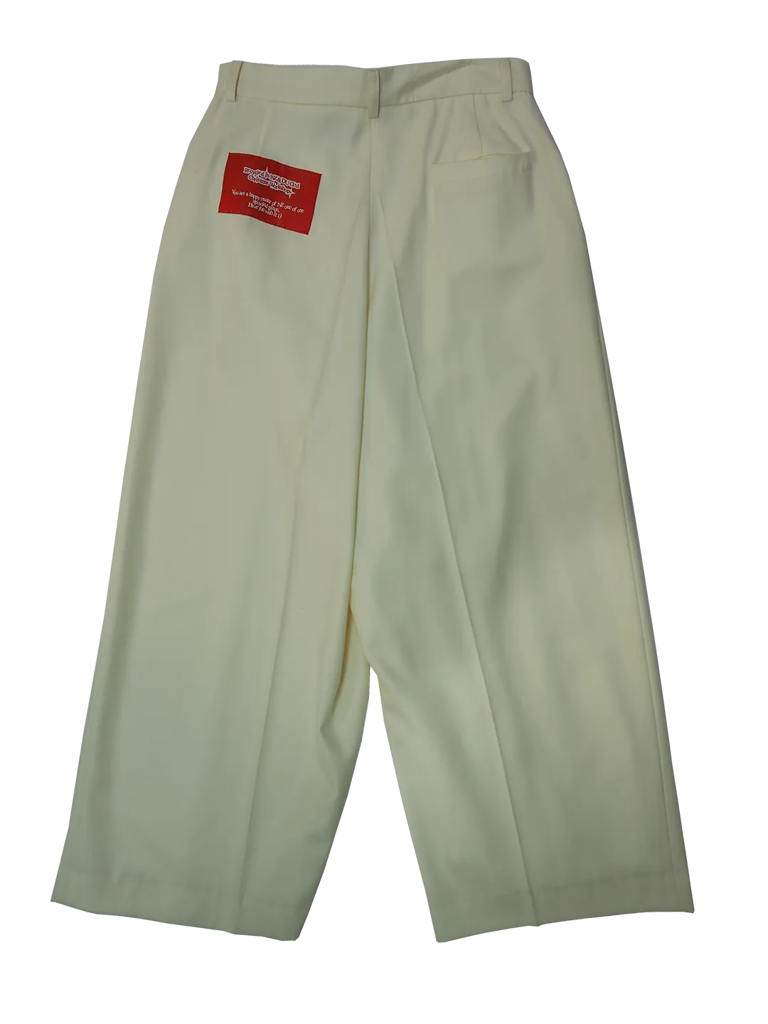 Upcycled Wool Low-waist Cropped Pants