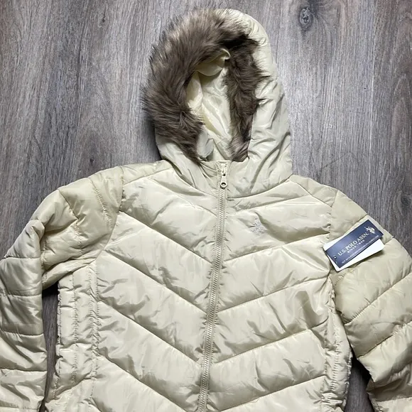 U.S. Polo Assn. Faux Fur Hooded Winter Jacket Size Medium