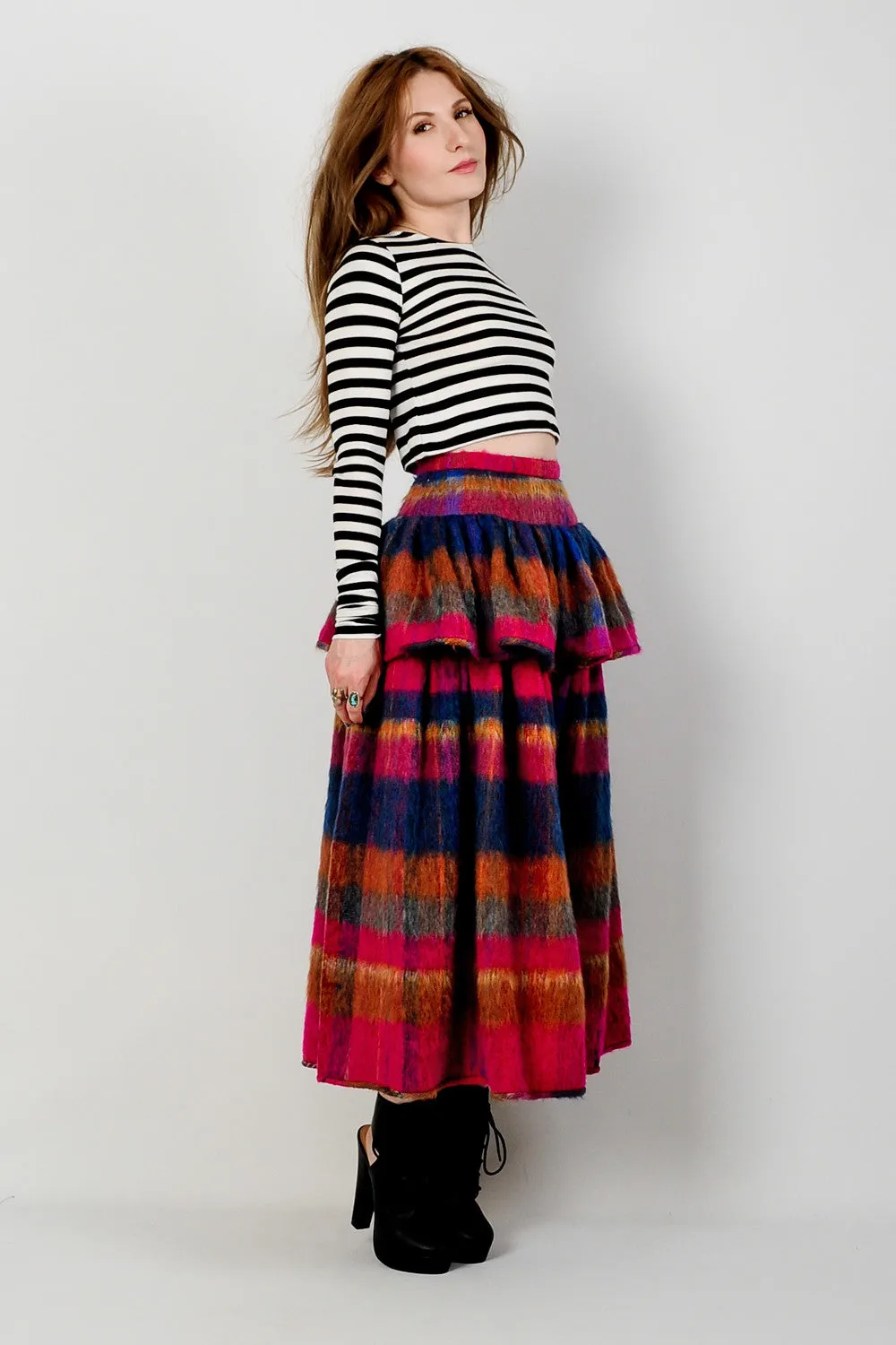 VALENTINO Mohair Peplum Skirt