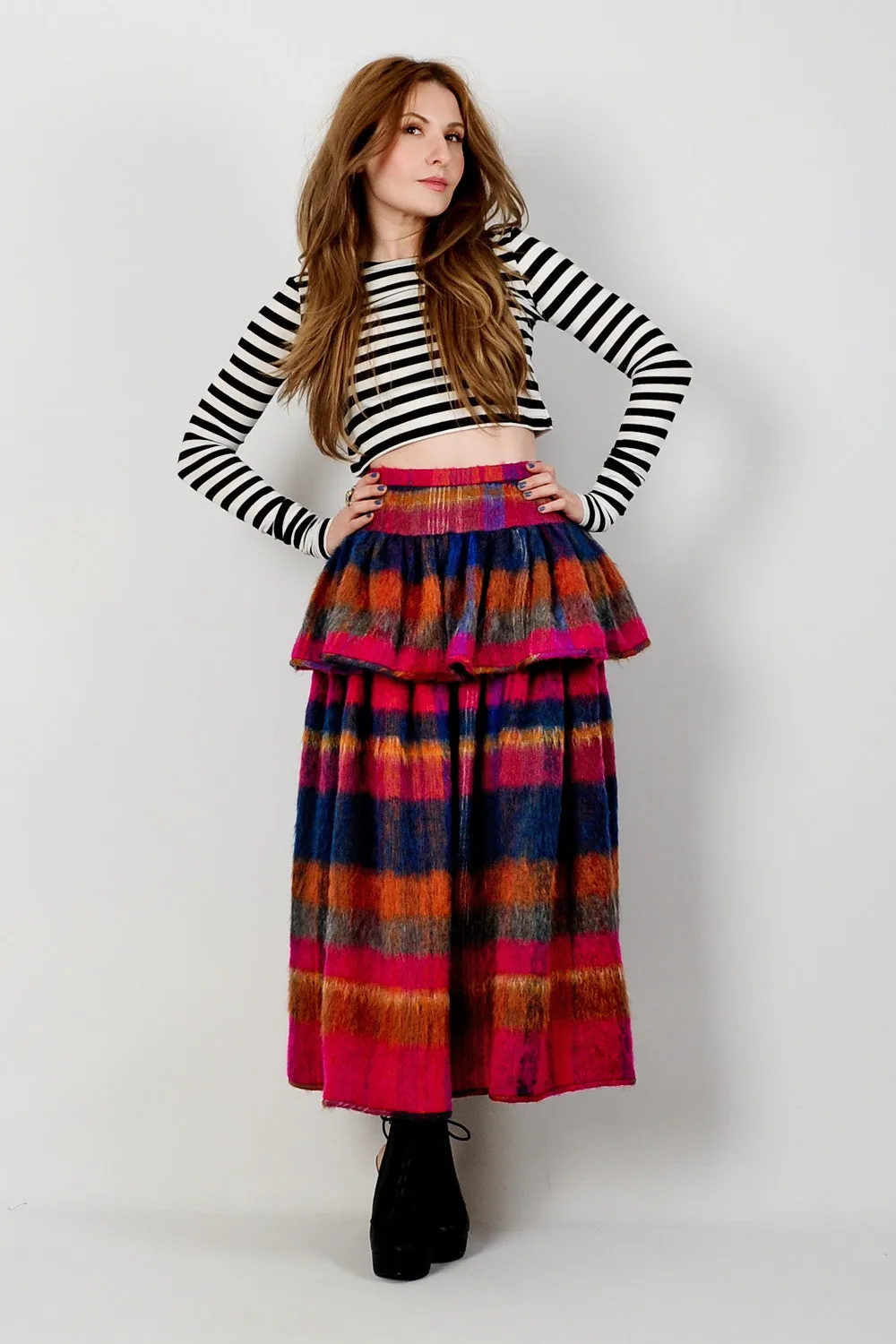 VALENTINO Mohair Peplum Skirt