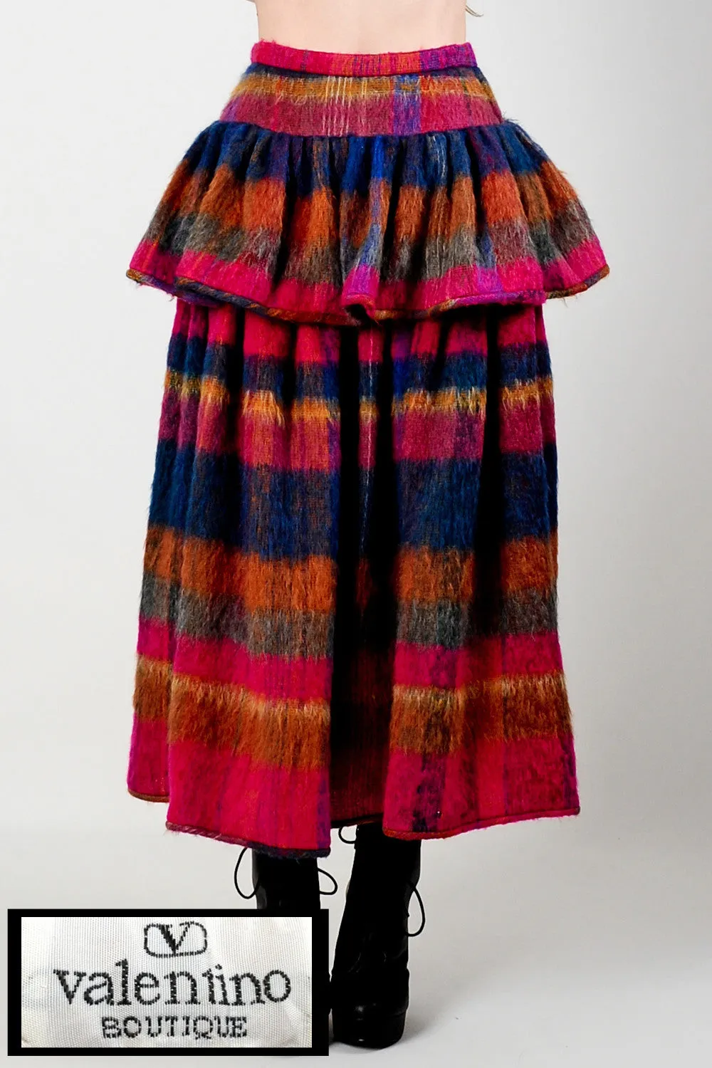 VALENTINO Mohair Peplum Skirt