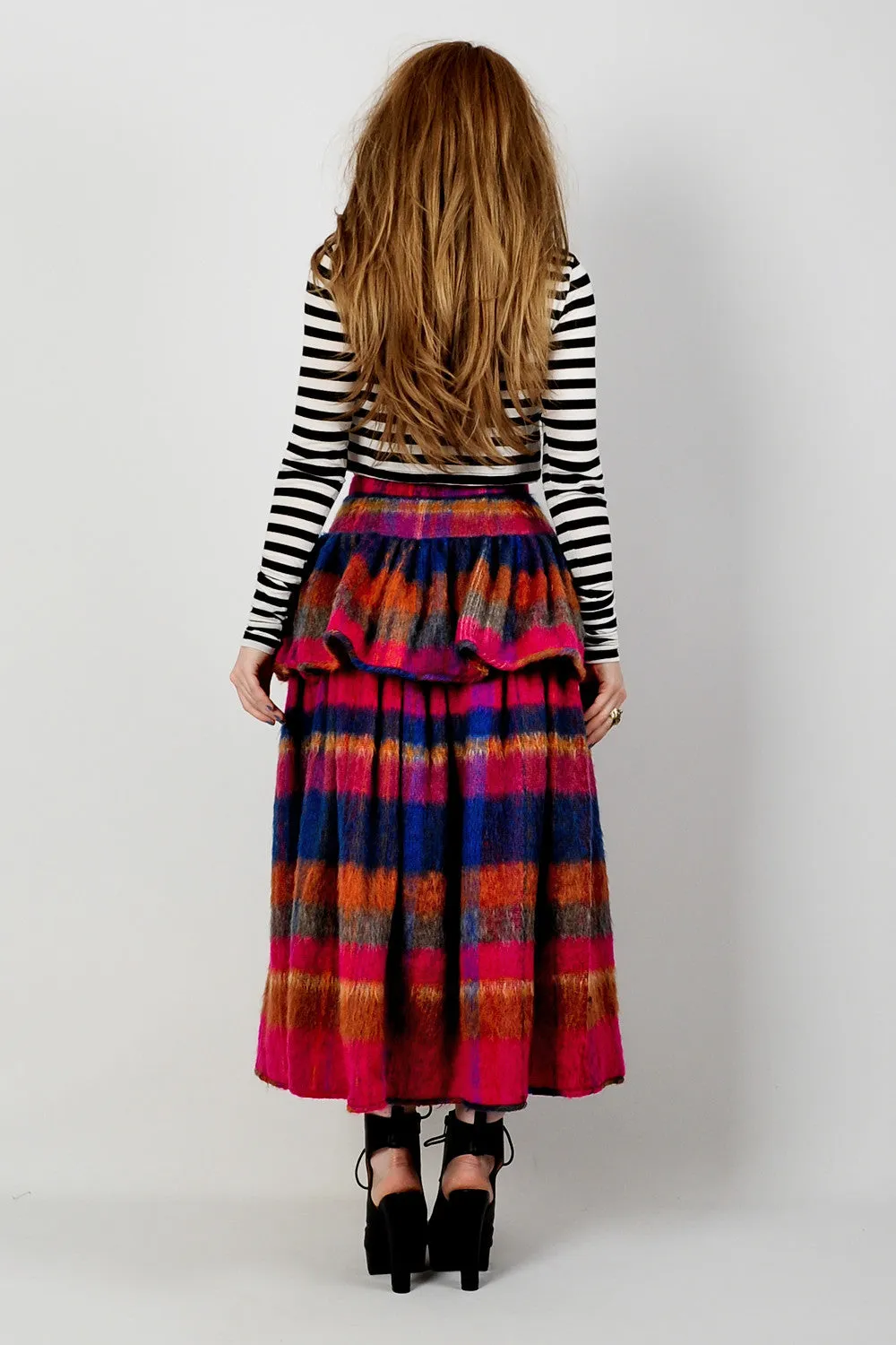 VALENTINO Mohair Peplum Skirt