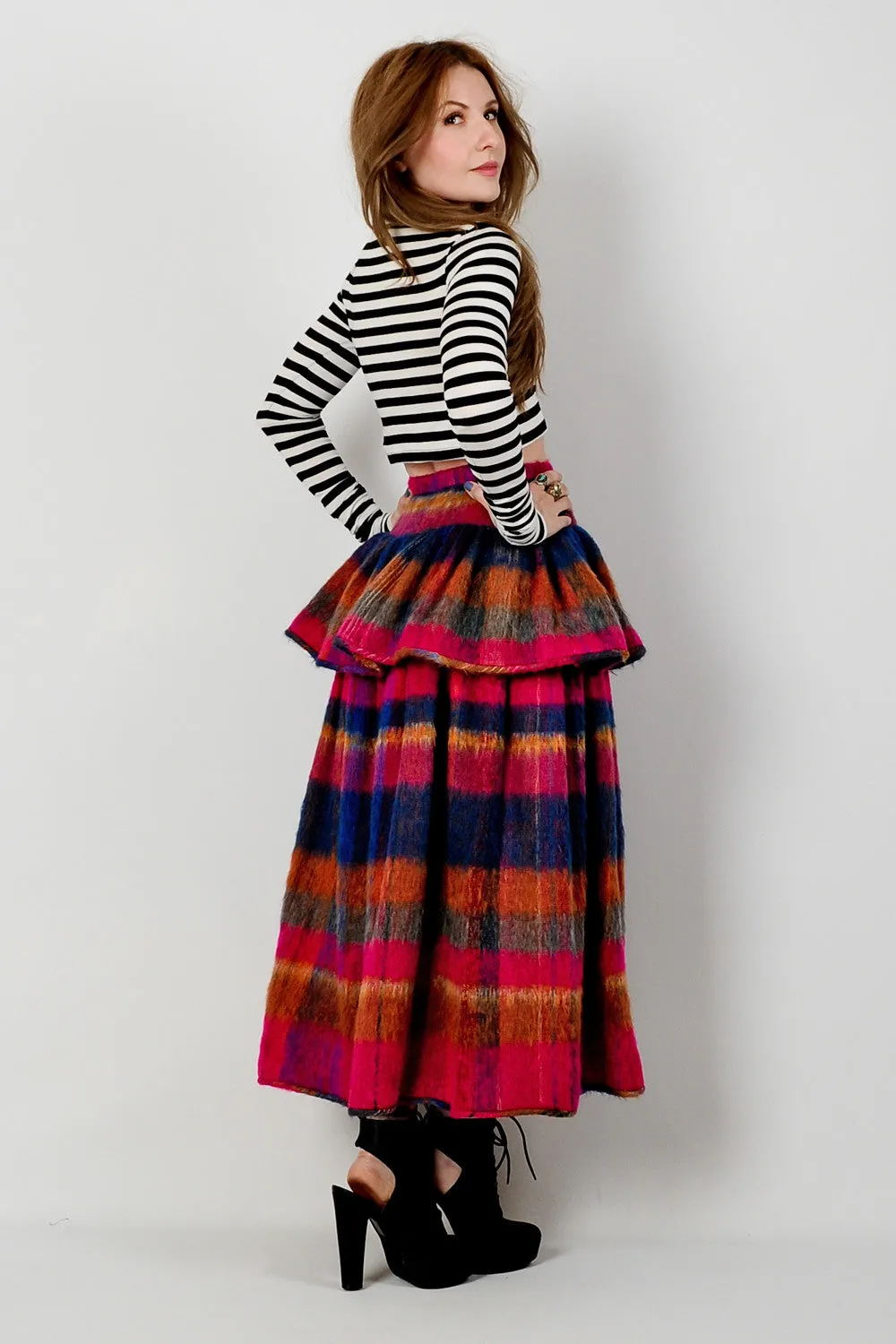 VALENTINO Mohair Peplum Skirt