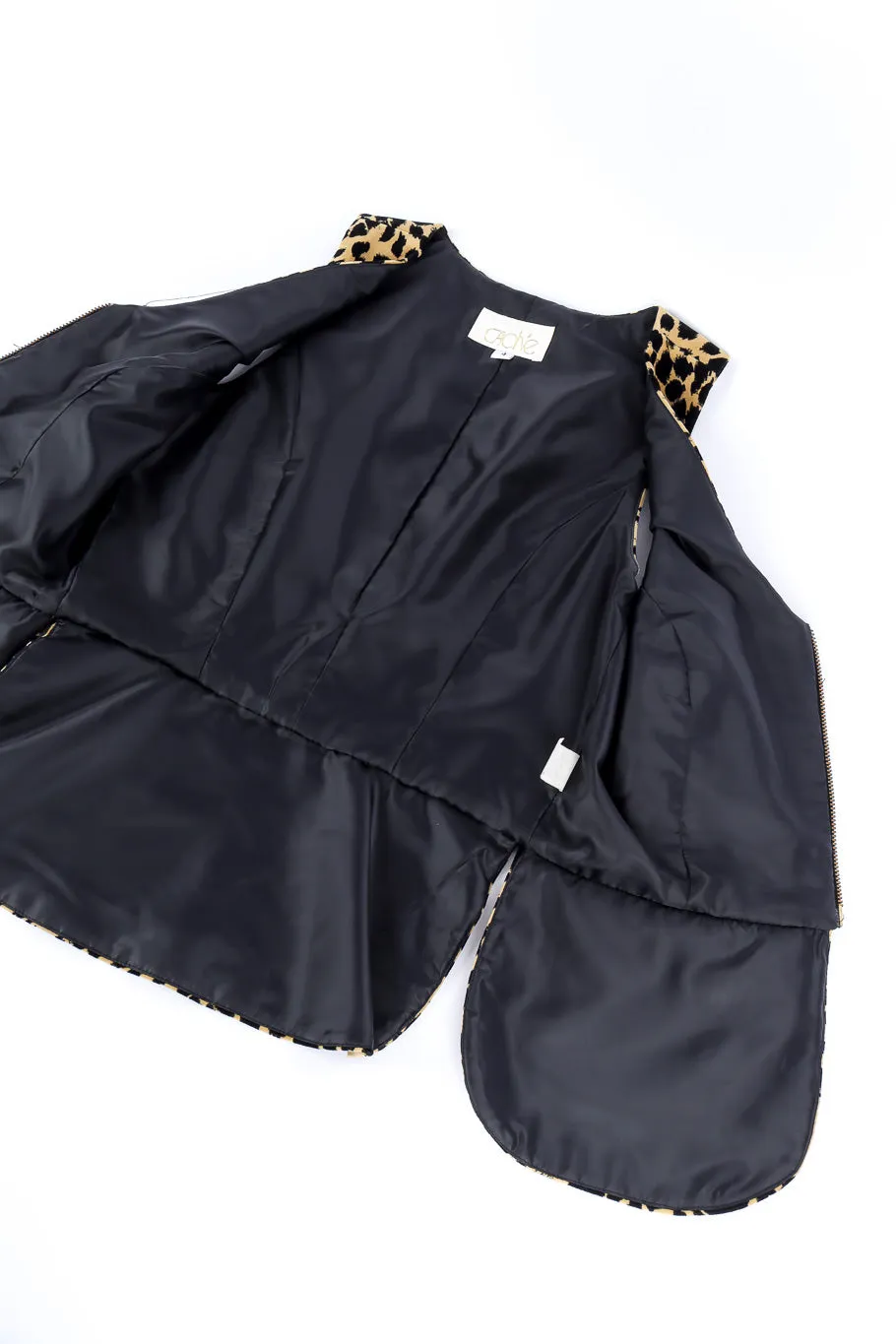 Velvet Leopard Peplum Vest