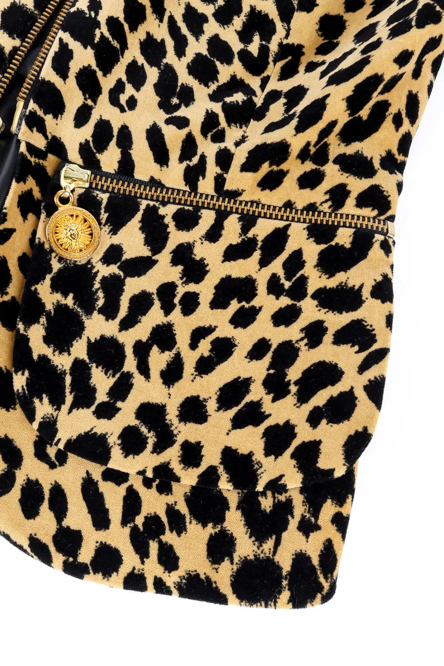 Velvet Leopard Peplum Vest