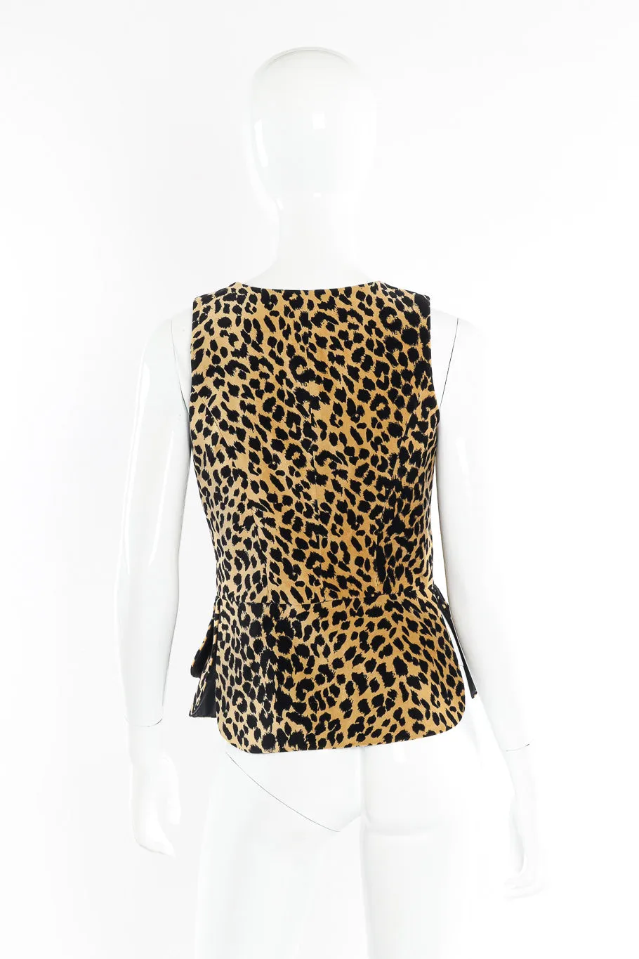 Velvet Leopard Peplum Vest