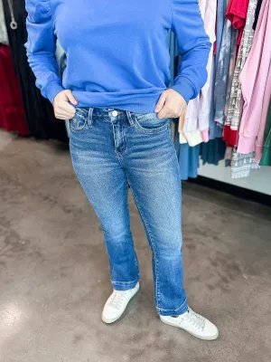 Vervet High Rise Trouser Hem Crop Flare