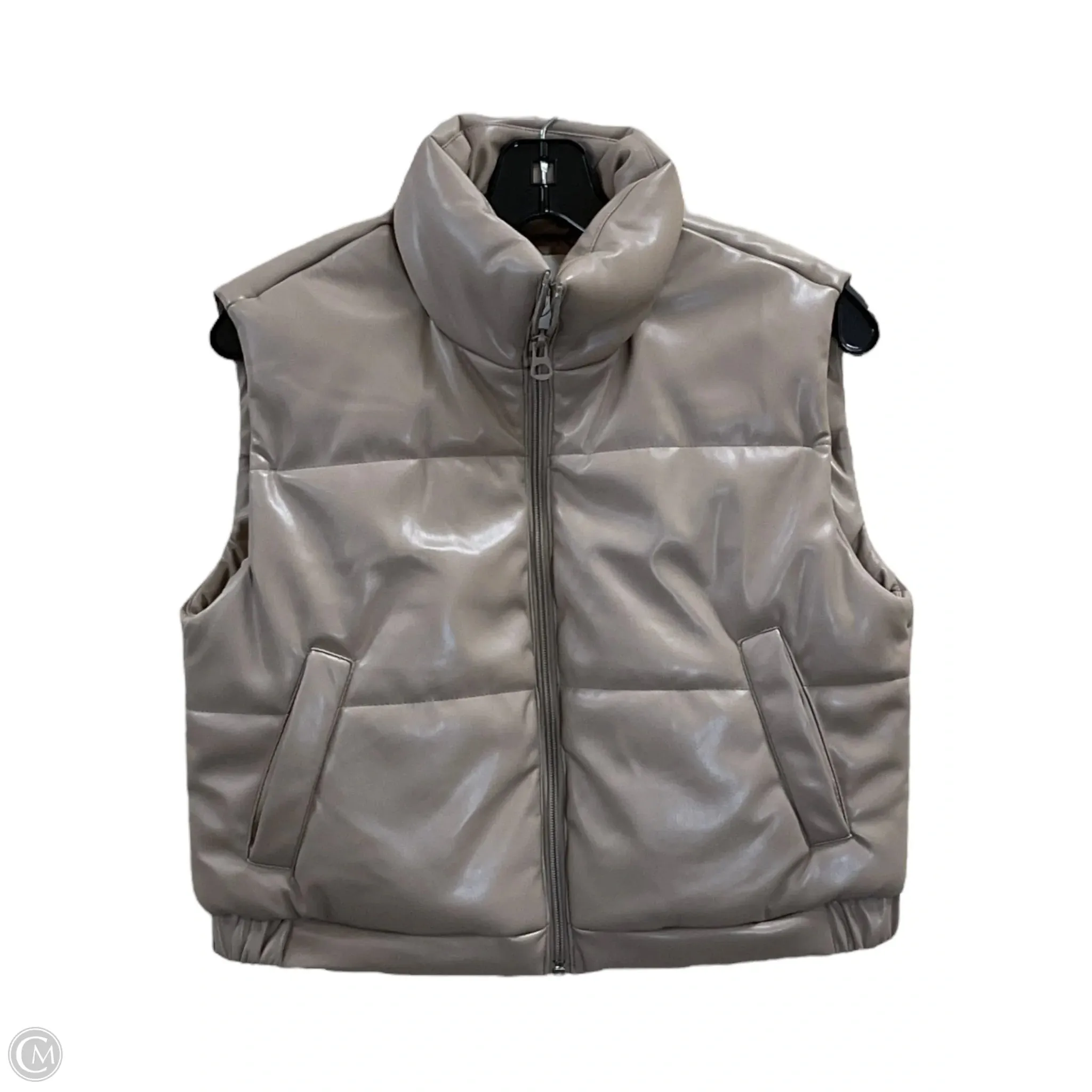 Vest Puffer & Quilted By Clothes Mentor In Tan, Size: S