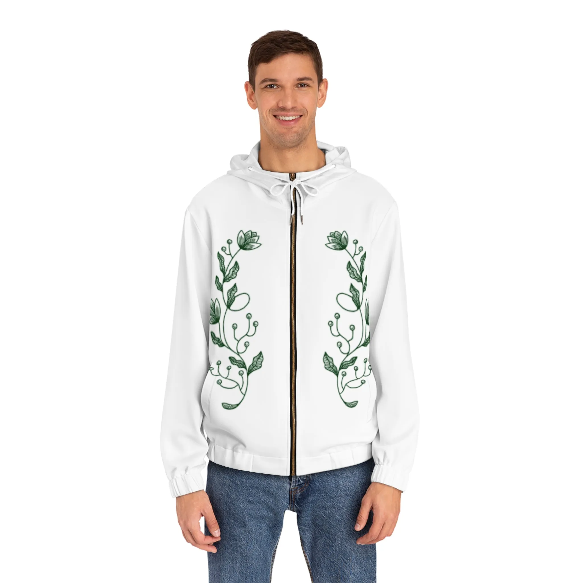 Vines Men's Full-Zip Hoodie (AOP) - CJ8
